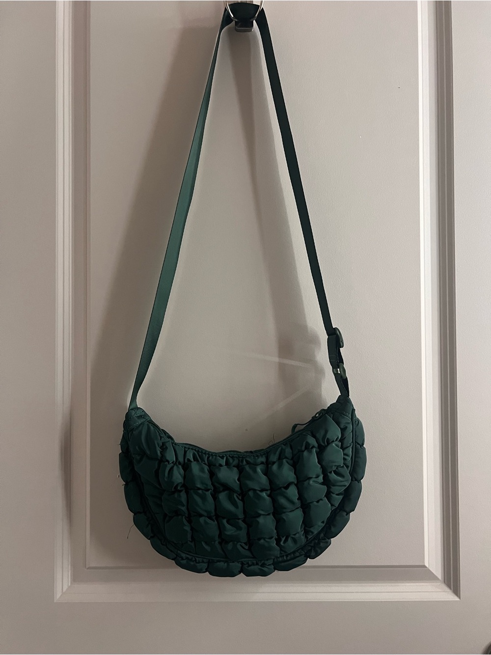 Target Quilted Crescent Shoulder Bag - Dark Green